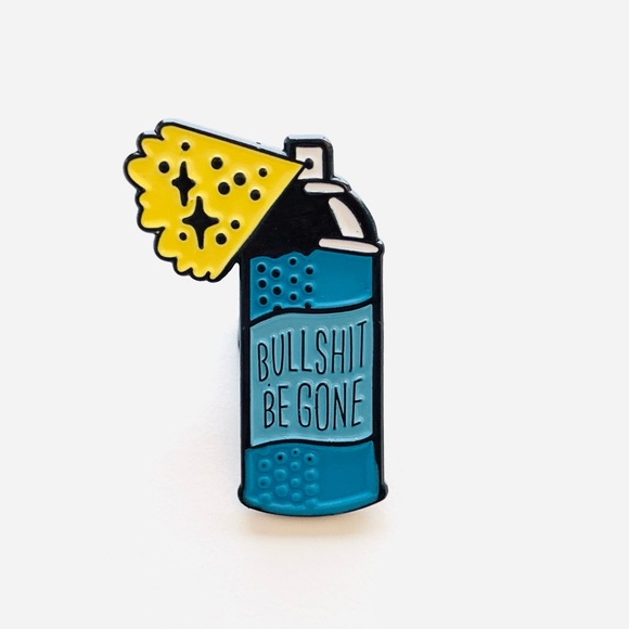 🤣3/$10 🤣 “Bull Sh_t Be Gone” Fun Humored Pin for Clothes & Accessories - Picture 4 of 5
